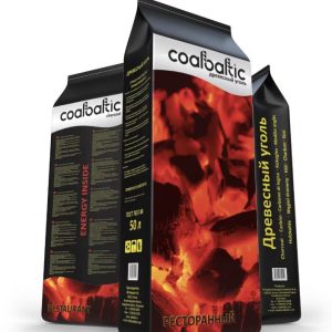 Уголь древесный Coalbaltic 50L, мешок 9кг Состав: высококачественный древесный уголь лиственных пород деревьев